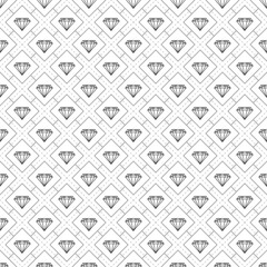 Diamonds black and white seamless pattern