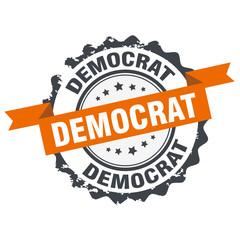 Democrat stamp sign seal logo