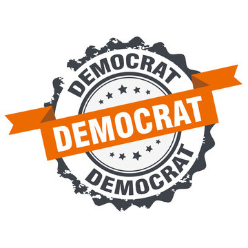 Democrat stamp sign seal logo