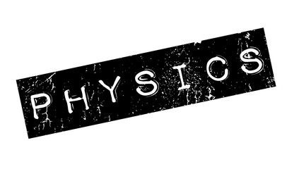 Physics rubber stamp. Grunge design with dust scratches. Effects can be easily removed for a clean, crisp look. Color is easily changed.