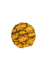 Chocolate chip cookie isolated on white