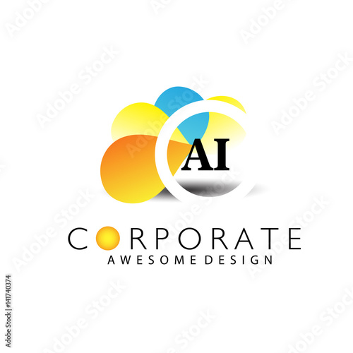 "AI Letter Logo Design.Sign.Symbol.Typography " Stock image and royalty