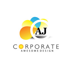 AJ Letter Logo Design.Sign.Symbol.Typography