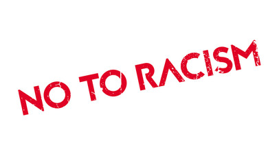 No To Racism rubber stamp. Grunge design with dust scratches. Effects can be easily removed for a clean, crisp look. Color is easily changed.