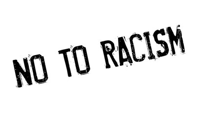 No To Racism rubber stamp. Grunge design with dust scratches. Effects can be easily removed for a clean, crisp look. Color is easily changed.