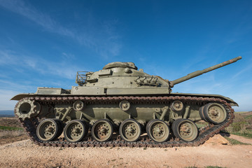 Fototapeta na wymiar Army forces old tank 