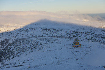 Winter in Karkonosze - Fog, frost nad snow