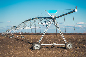 Irrigation system on wheels
