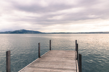 Obraz premium Evening on lake