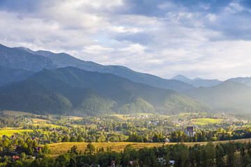 View of Zakopane city, Western Tatras, Poland