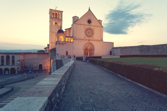 Europe,Italy,Umbria, Perugia district, Assisi.Upper Basilica of St. Francis of Assisi