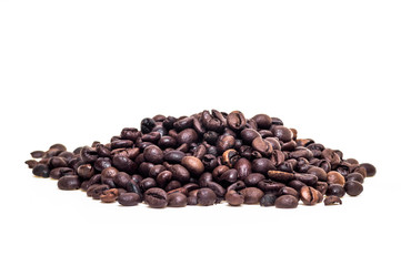coffee beans isolated on white