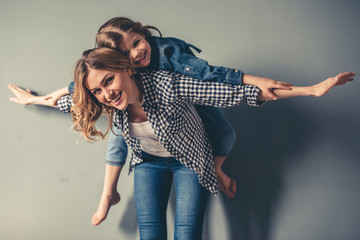 Mom and daughter