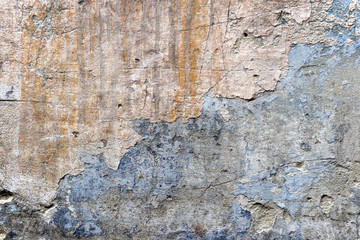 Obraz na płótnie Canvas Ancient wall, background, texture, shabby paint, old cement plaster