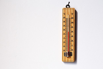 wooden wall therrmometer