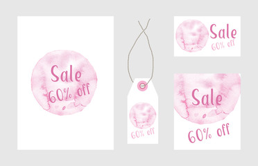 Art of watercolor stains of paint