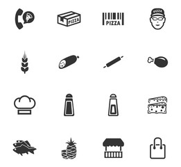 Restaurant icons set