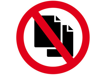 Schild Kopieren verboten
