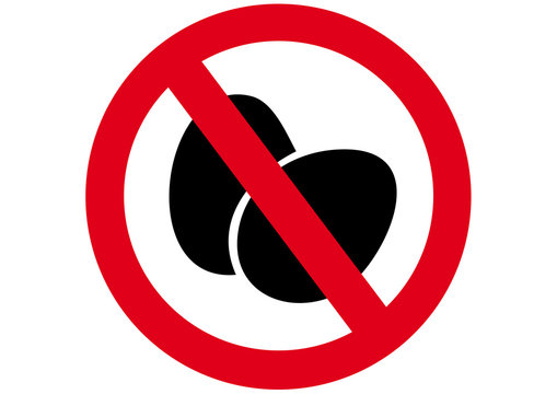 Schild Eier verboten