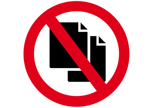 Schild Kopieren verboten