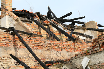 the roof after fire