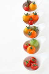 Fresh different color cherry tomatoes 