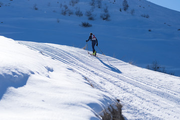 Naklejka na ściany i meble Ski alp on the mountains