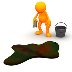 3d Guy: Has to Clean Up Oil Spill