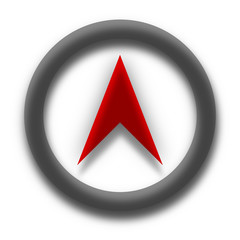 Location Place Red and Black Icon Vector