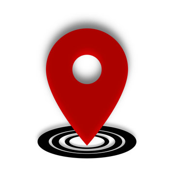Location Place Red and Black Icon Vector