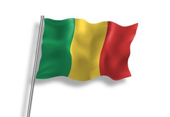 Drapeau du Mali en qualité vectorielle