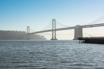 Fototapeta na wymiar San Francisco Oakland Bay Bridge, California