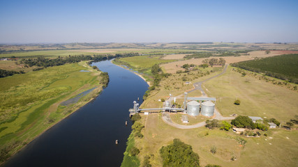 Harbor by the river tiet&ecirc;, S&atilde;o Paulo, Brazil