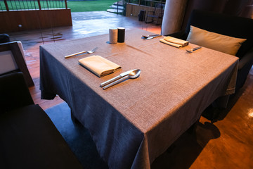 classic and luxury dining table with beautiful background