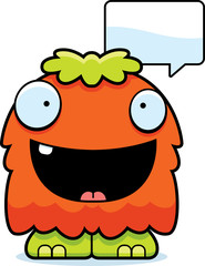 Cartoon Fluffy Monster Talking