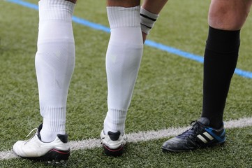Fototapeta premium avant l'entrée du joueur de foot