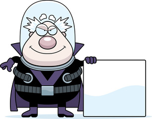 Cartoon Supervillain Sign