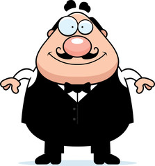 Smiling Cartoon Waiter