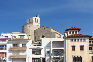 Sant Jaume church of Sant Pol de Mar, El Maresme, Barcelon province, Catlonia, Spain