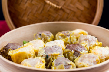 Chinese food dim sum on plate