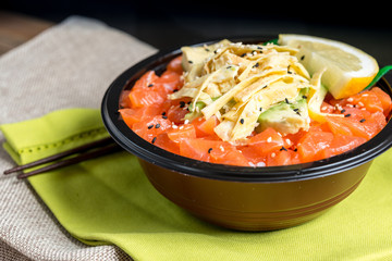 japanese food Mix Sashimi Chirashi Rice Bowl