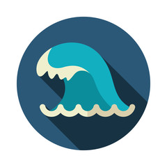 Ocean wave icon. Summer. Vacation