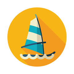 Board Windsurfing icon. Summer. Vacation