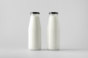 Milk Bottle Mock-Up - Two Bottles
