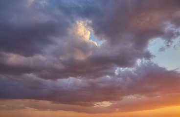 bright sunset sky background