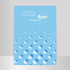 Flyer or Cover Design with Blue Abstract Dotted Pattern