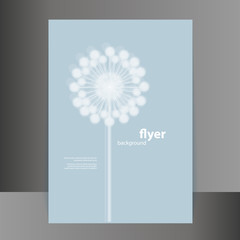 Flyer or Cover Design with Abstract Flower 