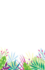 Watercolor Tropical Frame