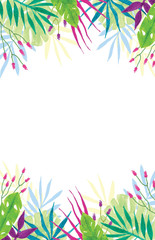 Watercolor Tropical Frame