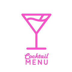 Vector icon of cocktail Cosmopolitan